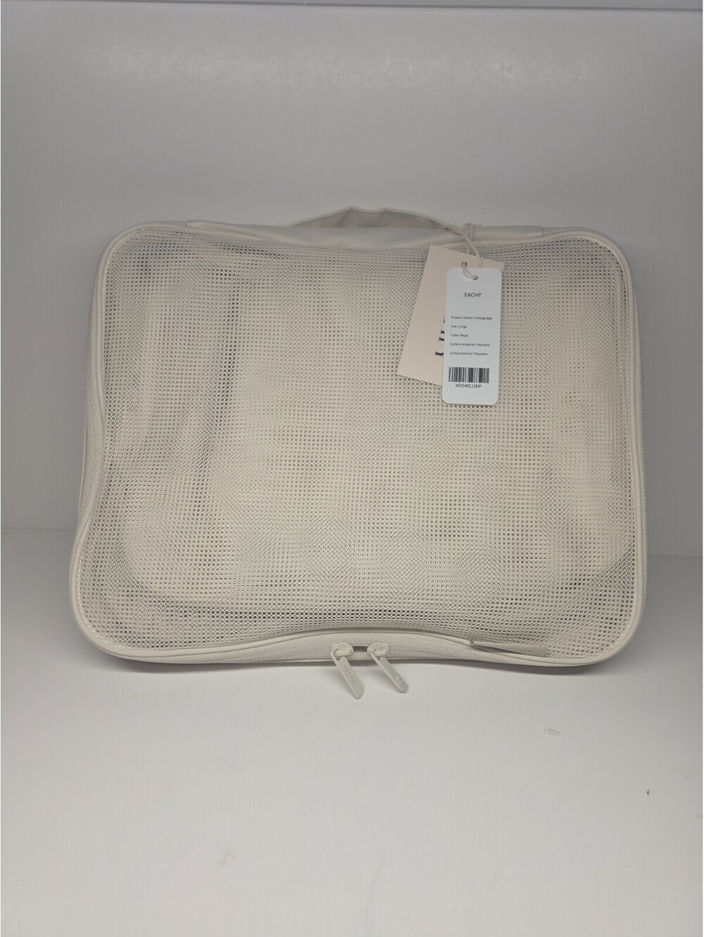 6pcs Suitcases Compression Packing Cube Travel Luggage Organizers Bag Beige